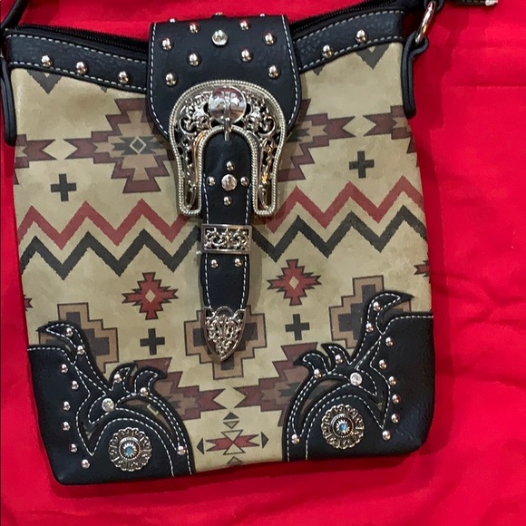 Crossbody bag with crystal accent - Picture 2 of 4